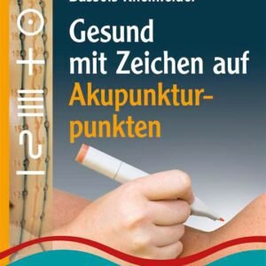 Gesund mit Zeichen auf Akupunkturpunkten